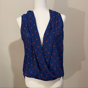 V neck, Zara, 2012 Aztec print top